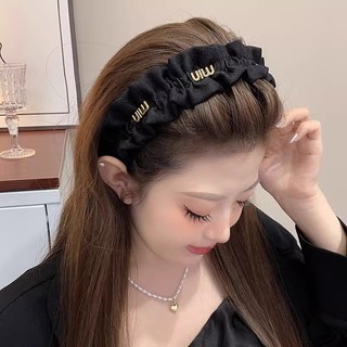 Băng Đô Đen Phong Cách Mới Rộng Viền Cao Cấp Rửa Mặt Influencer Băng Đô Nữ Phụ Kiện Tóc