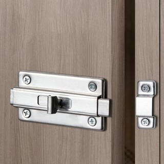 Chốt Khóa Cửa TRƯỢT - Then Cửa Bằng INOX, full ốc vít, Bản Lề Then Chốt Gài Khoá Cửa Có Tay Cầm Bằng 100% INOX SUNND