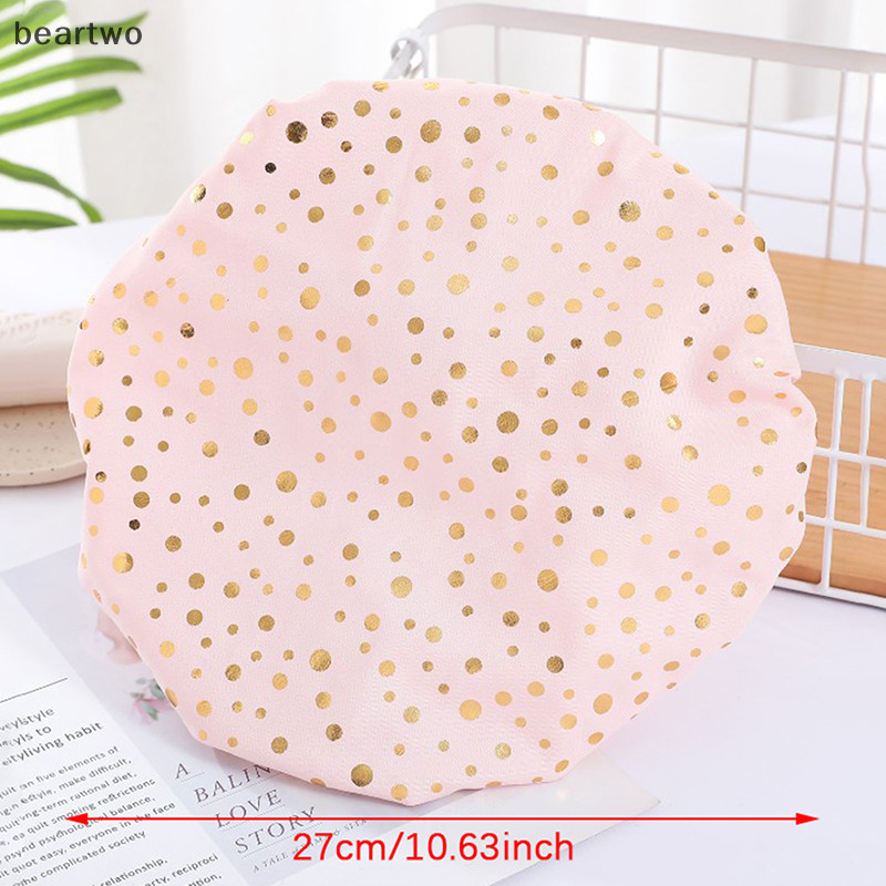 < Beartwo > Vòi hoa sen chống thấm nước Đôi co giãn Dầu gội chống bụi và chống thấm nước Polyester Vỏ tóc dày Vòi hoa sen nữ đẹp