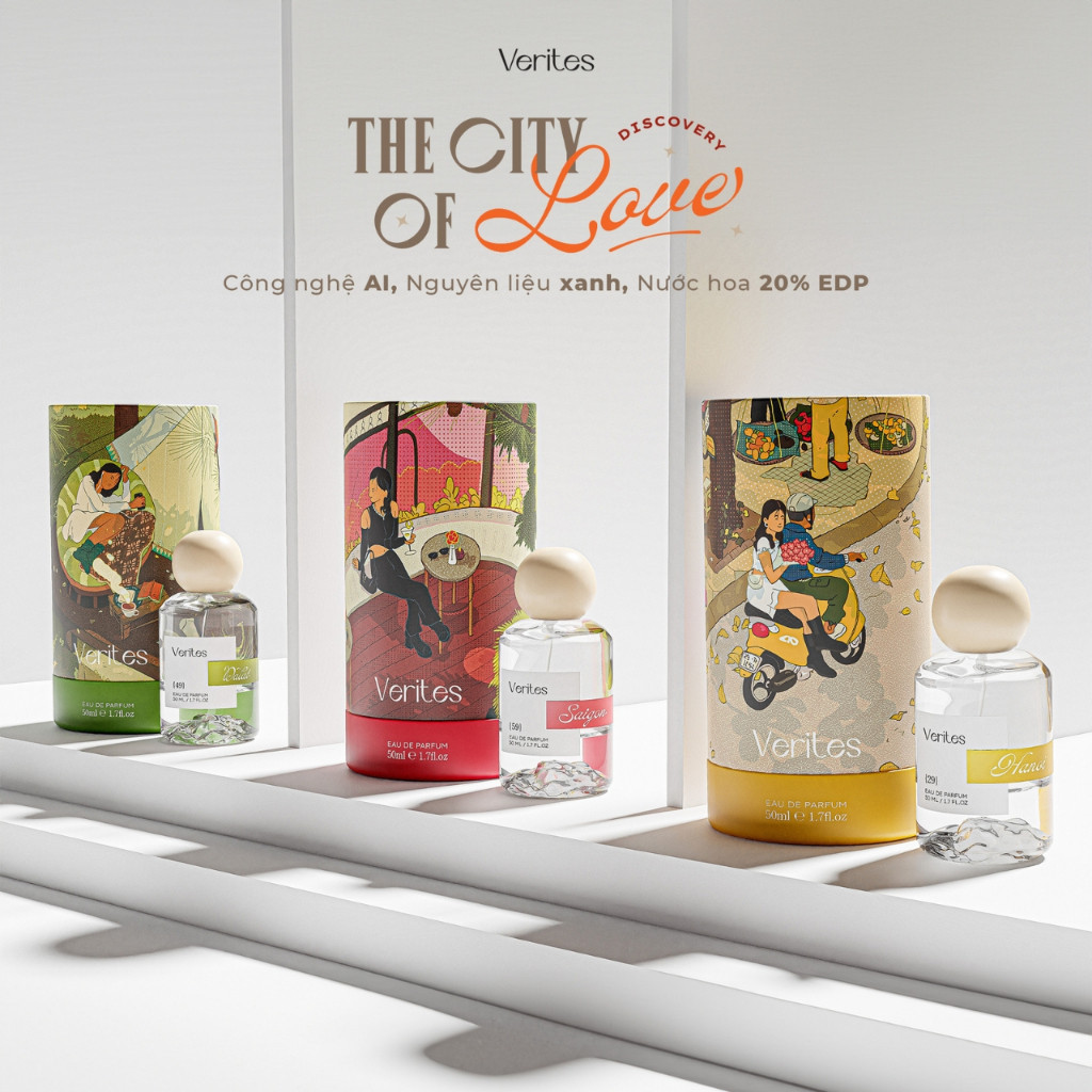 Ảnh Bộ Sưu Tập 3 Hương Nước Hoa Nữ VERITES The City of Love EDP 20% 50ml 1