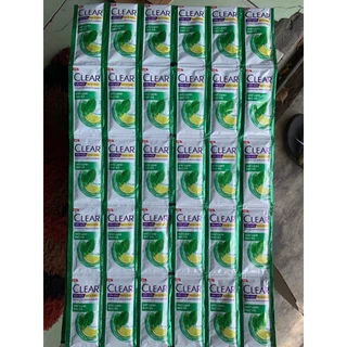 Set 10 gói dầu gội Clear bạc hà mát lạnh da đầu 6g