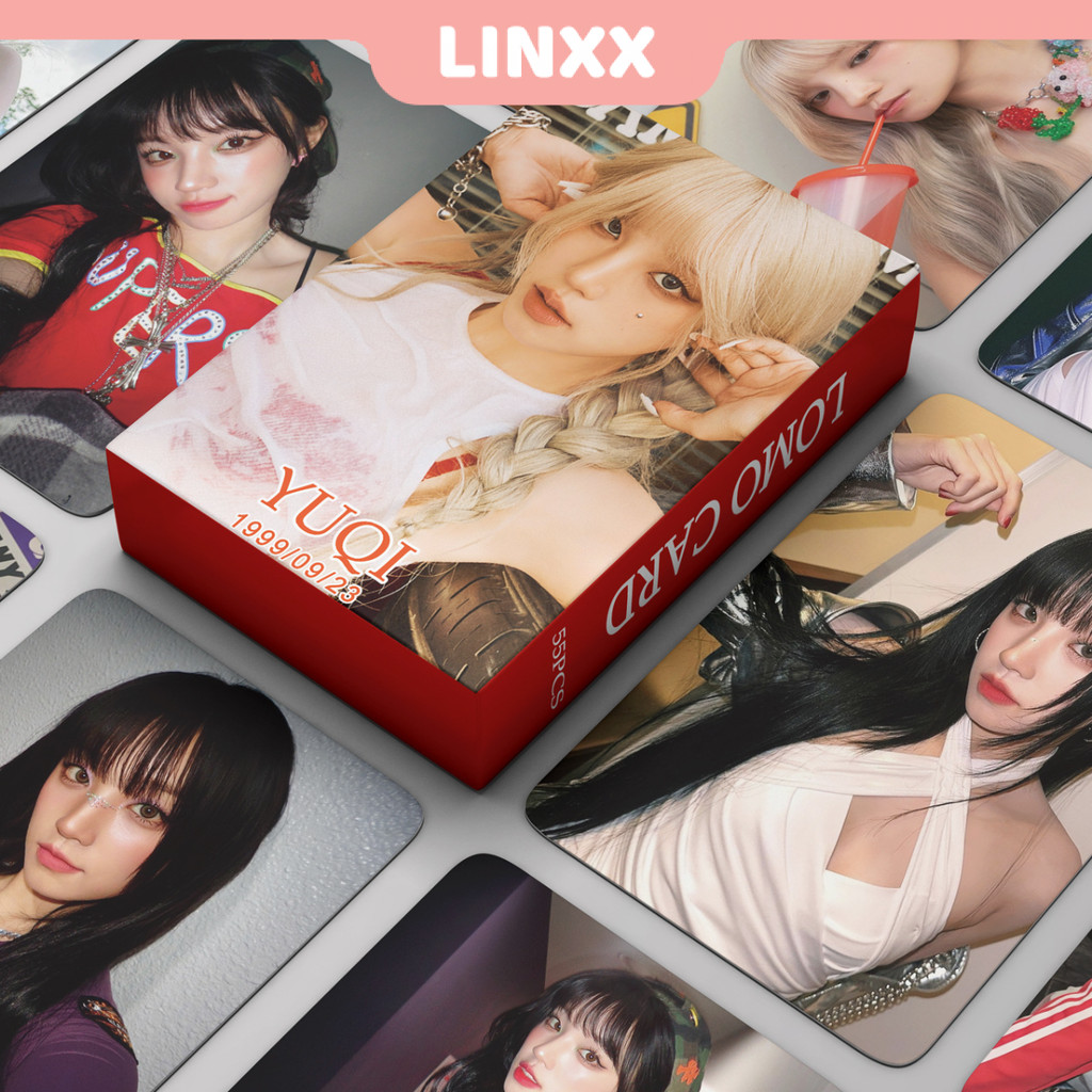 Linxx 55 Chiếc (G) I-DLE YUQI Album Lomo Card Kpop Photocards Bưu Thiếp Series