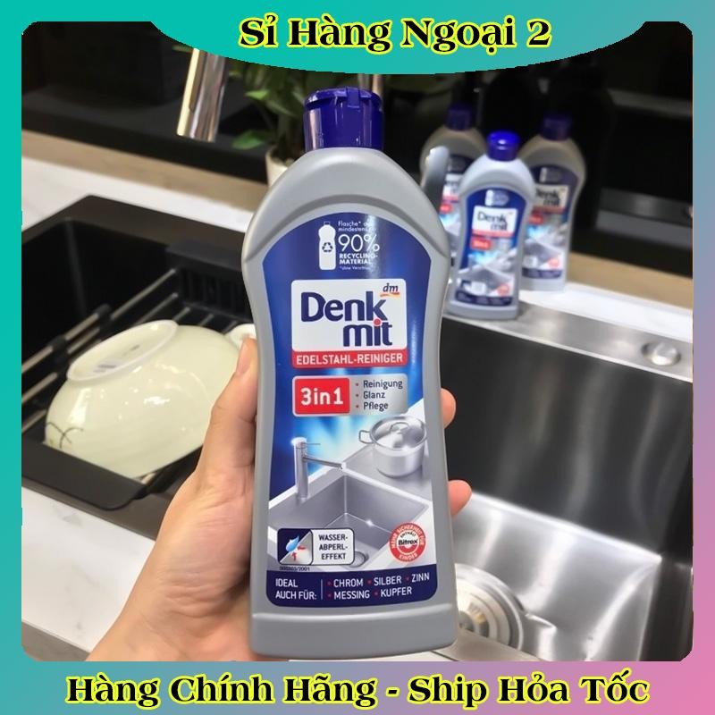 [ Date mới nhất] Dung dịch tẩy rửa inox Denkmit Edelstahlreiniger 3in1 300ml của Đức