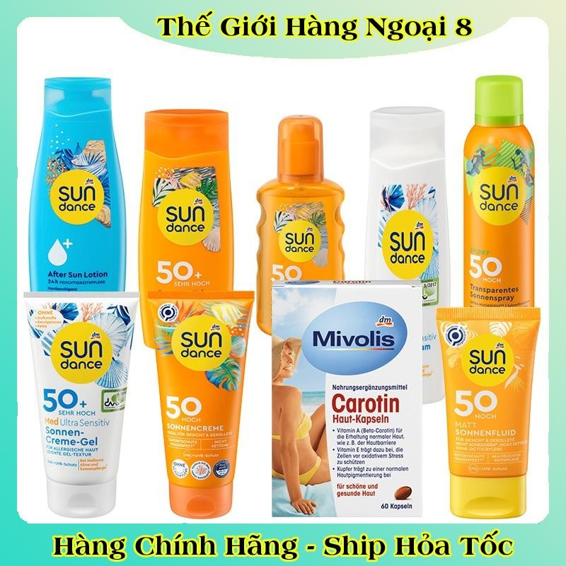 [MẪU MỚI] Kem chống nắng Sundance đi biển, đi bơi chống nước tốt cho mặt và body của Đức