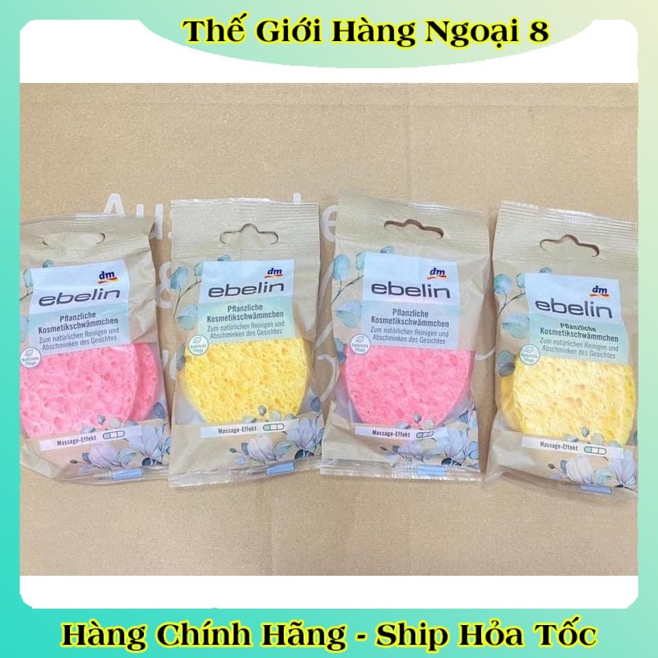 Miếng rửa mặt Silicon và bọt biển Ebelin Đức bền & sạch sâu lỗ chân lông