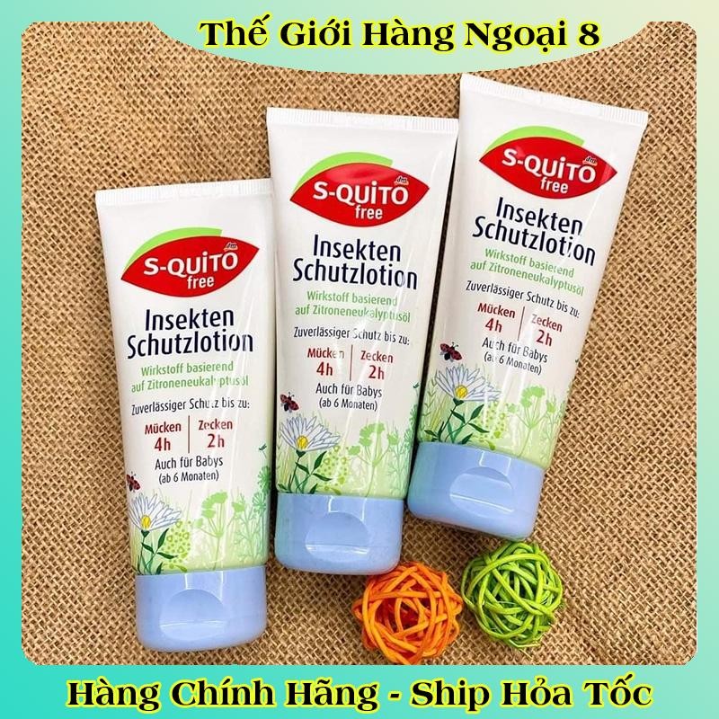 Xịt chống muỗi, kem bôi côn trùng đốt, thanh lăn và gel bôi muỗi đốt Squito Free cho bé từ sơ sinh của Đức- Date mới