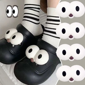4 Cặp Trang Trí Giày Mắt To 3D - Khóa Giày Kawaii Big Eye - Xăng đan DIY Lỗ - Thời Trang, Dễ Thương, Có Thể Tháo Rời - Quyến Rũ Giày Mắt Plus-Size Stereo - Phụ Kiện Giày Ngộ nghĩnh