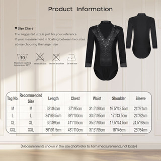 Yhong Nam Lấp Lánh Kim Cương Giả Leotard Cổ Chữ V Dài Tay Body Cho Khiêu Vũ Latin