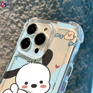 Vỏ Pochacco Dễ Thương Cho OPPO Reno 15 15C 15F 14F 14 ProMax Mini Find X9 X9S X8S X8 Pro Ultra Plus 5G 4G Vỏ Điện Thoại Hoạt Hình Bốn Góc Vỏ Mềm Trong Suốt Chống Sốc