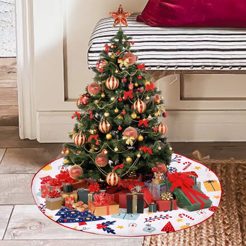 Trang trí váy cây thông Noel - Thảm lót thảm cây thông Noel - Sáng tạo, Phim hoạt hình, dễ thương, thủ công tròn - Trang trí tiệc lễ hội Supplie - Thảm lót thảm cây Giáng sinh