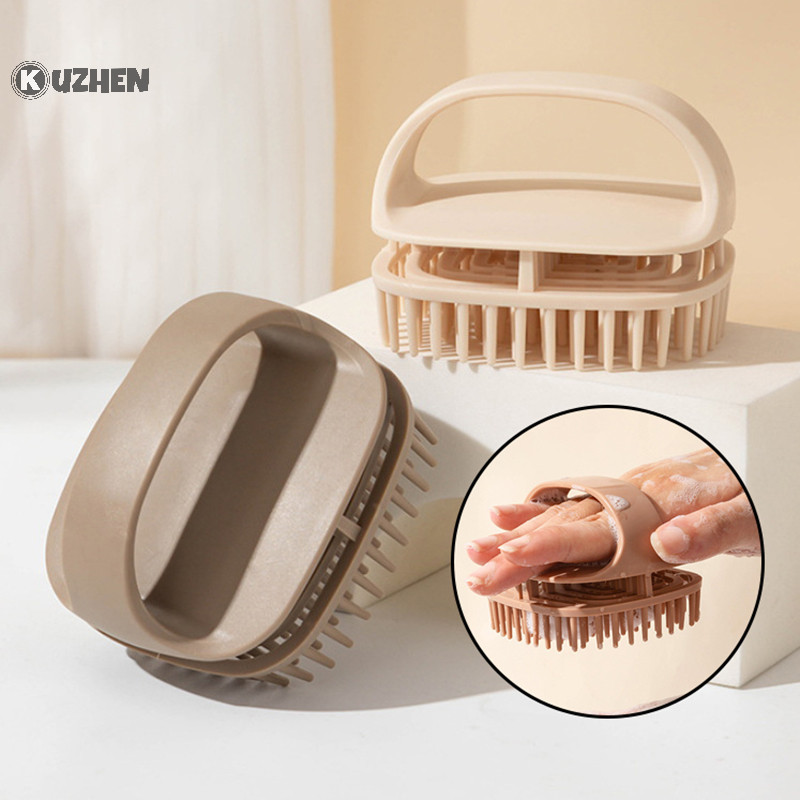 Kuzhen Dầu Gội Bàn Chải Tắm Massage Da Đầu Lược Làm Sạch Da Đầu Hộ Gia Đình Gàu Tắm Bàn Chải Salon Dụng Cụ Làm Tóc HOT
