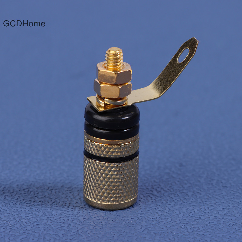 Gcdhome 1 Mạ Vàng Loa Khuếch Đại Ràng Buộc Trạm Bưu Chính 4MM Loa Ổ Cắm Cắm Jack Kết Nối Âm Thanh Chuối Thiết Bị Đầu Cuối HOT Cắm
