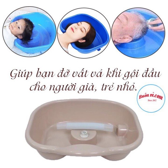 Chậu gội đầu tại giường cho người già, bà bầu, trẻ nhỏ Nhựa Việt Nhật -Thau gội đầu tiện ích (MS: 2206) Buôn rẻ 01358 Ba