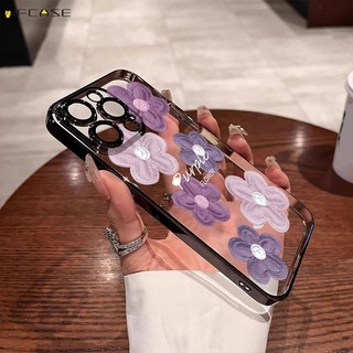 Dành Cho Samsung Galaxy C55 M55 M54 M53 M52 M51 M34 M33 M32 4G 5G Ốp Điện Thoại Màu Tím Tranh Sơn Hoa Mạ Sáng Bóng Vỏ Silicon Mềm Vỏ Ốp Lưng