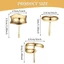 CHEESELY 3 Chiếc Vòng Đeo Tóc Vàng, Vòng Đeo Đuôi Ngựa Vàng 1 Inch, Dây Buộc Tóc Kim Loại Trang Trí Barrettes Cho Nữ