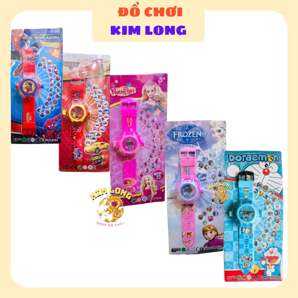 ĐỒNG HỒ ĐEO TAY ĐIỆN TỬ CHIẾU HÌNH 3D HÌNH CAPYBARA KITTY ELSA GẤU DÂU ...