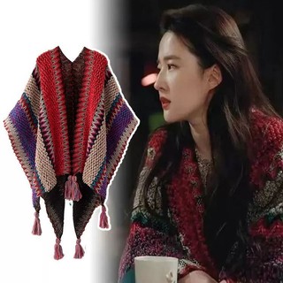 Khăn Choàng Sản Phẩm Mới Qinghai Tân Cương Dashawl Mặc Ngoài Nữ Phong Cách Dân Tộc Đan Vân Nam Du Lịch Mặc Ảnh Áo Khoác Áo Khoác