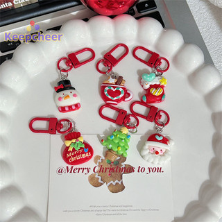 [Keepcheer] Móc khóa Giáng sinh dễ thương Phim hoạt hình Ông già Noel Người tuyết Mặt dây chuyền Vòng chìa khóa Ba lô Phụ kiện trang trí Quà tặng năm mới Giáng sinh [Mới]