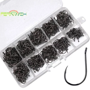 Bộ 100-500 Móc Câu Cá Thép Carbon Cao Thép Gai Sắc Nét Móc Câu Đá Thiết Bị Câu Cá Phụ Kiện Dụng Cụ [MỚI]