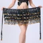 Pealike Sequins Viền Váy 4 Tầng Tua Rua Khăn Hông Dây Xích Thắt Lưng Cho Bụng Nhảy Mặc