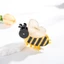Woke Acrylic Móng Vuốt Kẹp Hoạt Hình Ong Mật Tóc Vuốt Kẹp Nữ Kẹp Tóc Trang Trí Tóc
