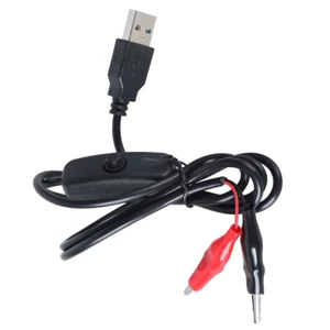 Niki 1m USB 5V Nam Dây Kiểm Tra Kẹp Dây Cáp Có Nút Chuyển Đổi Cho Đèn LED 5V Quạt Đồ Chơi Thiết Bị Điện Tử