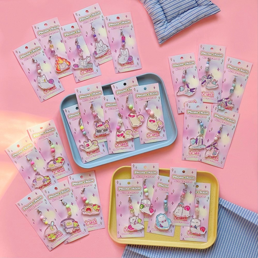 Keychain - Móc khóa xâu hạt Ốc nhồi bông - 1 Chiếc (Giao hình ngẫu nhiên)