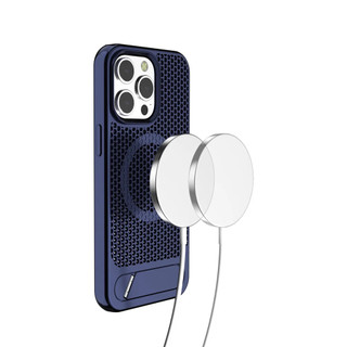 Ốp Điện Thoại Từ Tính Đế Làm Mát Sang Trọng Cho IPhone 16 15 14 11 12 13 Pro Max Tản Nhiệt Màu Trơn Chống Sốc Ốp Lưng