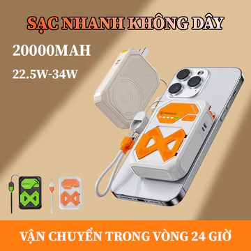 Sạc dự phòng 20000mAh, sạc dự phòng không dây，sạc nhanh, sạc không dây, sạc dự phòng mini