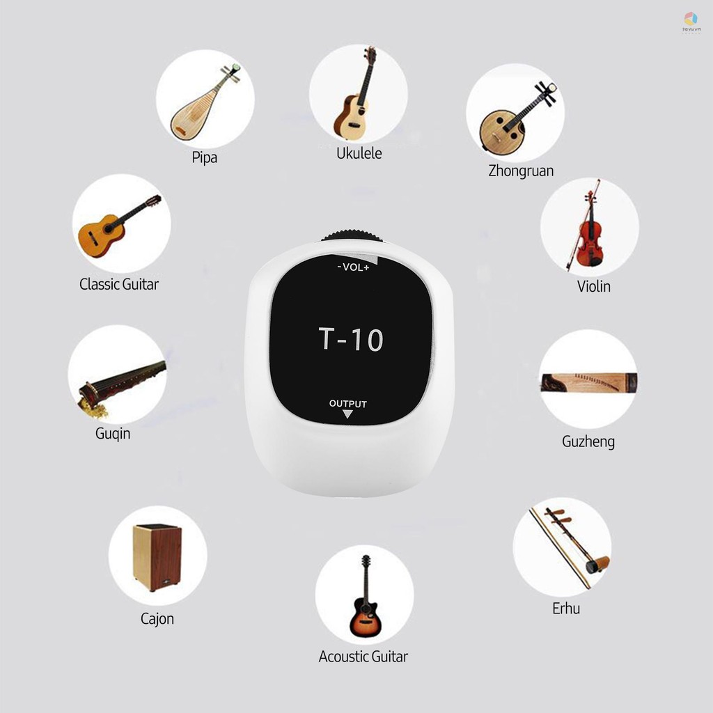 Piezo Pickup Đa Năng Không Khoan Tự Dính Pick-up Giao Diện Âm Thanh 6.5 Mm Cho Loa, Bán Đa Năng Cho Đàn Guitar Ukulele Violin Mandolin Banjo Erhu Guzheng Pipa