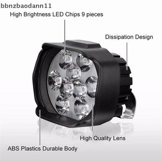 [Bbnzdd] Đèn Pha Xe Máy 9 LED 6W DC12V Điểm Siêu Sáng Trắng Đèn Làm Việc Xe Đạp BVAH