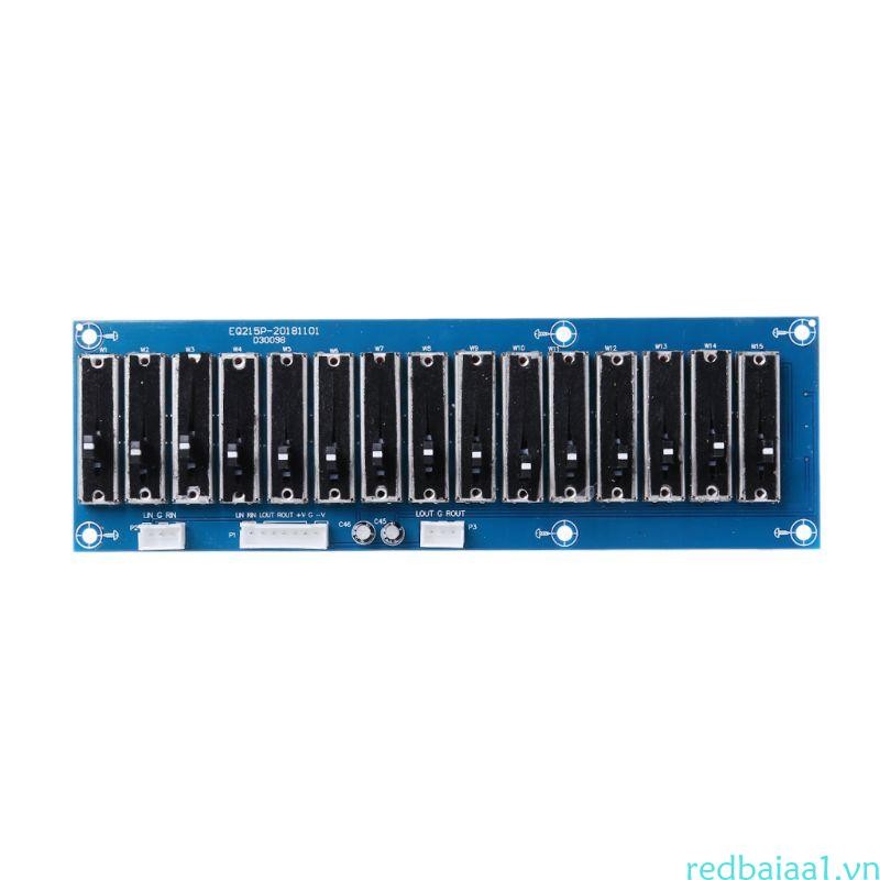 Redbaiaa1 EQ Equalizer Board Stereo Kênh kép Bảng tông màu có thể điều chỉnh Preamp Mặt trước