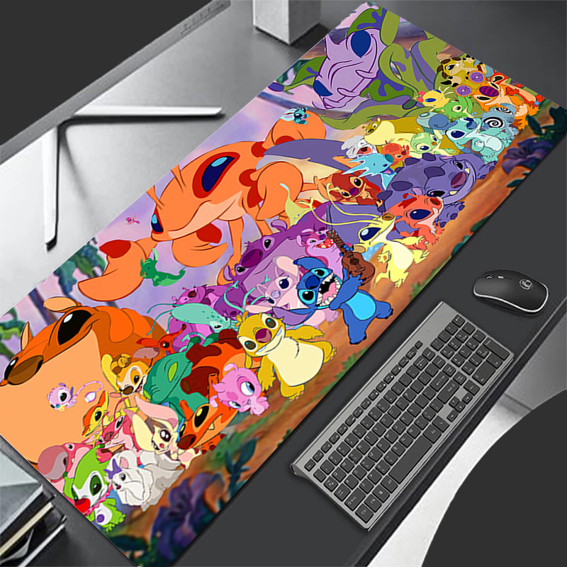 Miếng Lót Chuột Chơi Game Anime Miếng Lót Bàn Phím Thảm PC Mousepad XXL Stitch Miếng Lót Chuột Laptop Mở Rộng Để Bàn Thảm Cho LOL Game Thủ