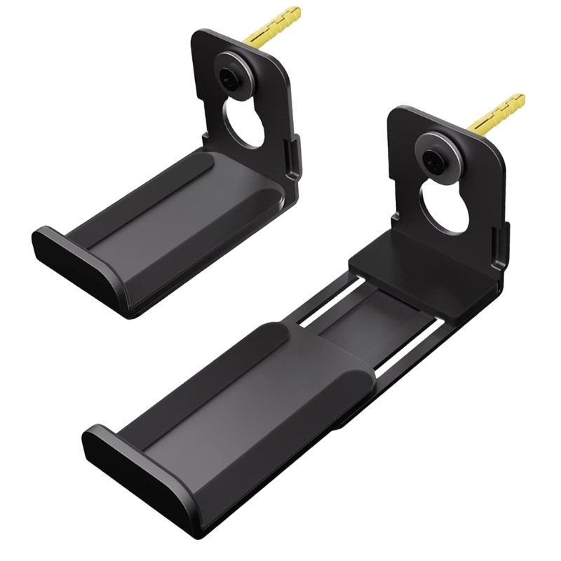 [3C] Giá đỡ loa Soundbar gắn tường có độ sâu có thể điều chỉnh Giá đỡ loa phù hợp đa năng Giá đỡ nổi giữ tới 30lb