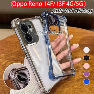Ốp Oppo Reno 14F Cho Oppo Reno 14F 13F 13 F Reno13F Reno14F 4G 5G Mạ Silicon TPU Chống Sốc Trong Suốt Mềm Vỏ Điện Thoại Chống Rơi Rơi Bảo Vệ Toàn Diện Ốp Lưng