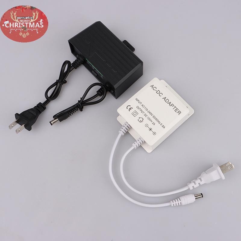 XUAN AC / 12V 2A 2000ma Bộ Chuyển Đổi Camera Giám Sát Nguồn Chống Nước Ngoài Trời EU US Cắm Sạc Adapter Cho VN Camera Giám Sát