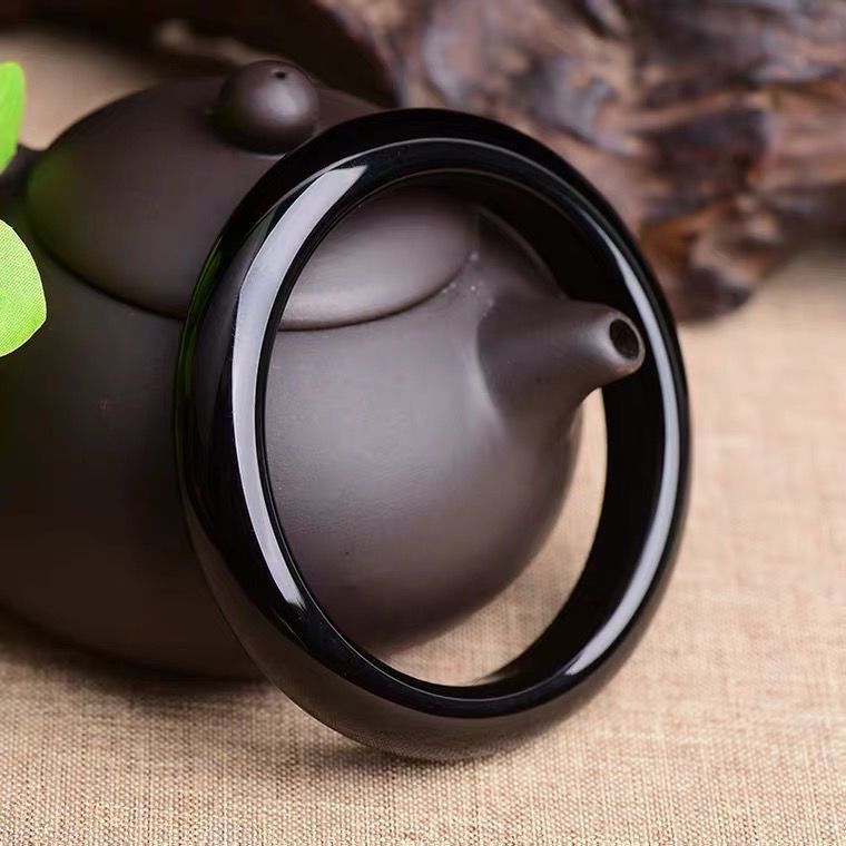Vòng tay nam nữ tinh tế đa kích thước obsidian tự nhiên