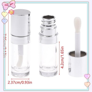 [beautifulhome] Ống bóng môi bạc mạ điện 8ML Bàn chải lớn Ống dưỡng môi bằng nhựa Son môi Mẫu nhỏ Hộp đựng mỹ phẩm Chai mẫu [làm đẹp]