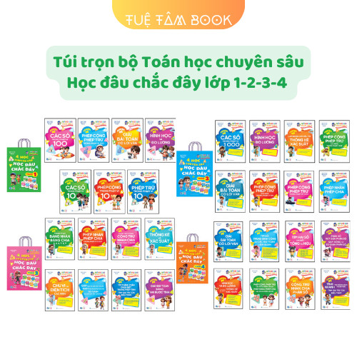 Sách - Túi Trọn Bộ Toán Học Chuyên Sâu - Học Đâu Chắc Đấy Toán 1 2 3 4
