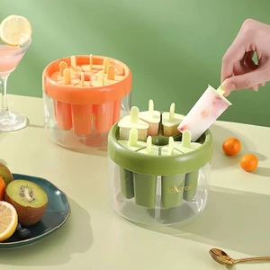 Khuôn Làm Kem Cấp Thực Phẩm Có Nắp Trẻ Em Popsicle Máy Xay Hộ Gia Đình Kem Tự Chế Dụng Cụ Tiện Dụng