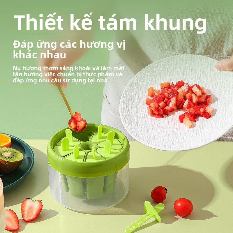 Khuôn Làm Kem Cấp Thực Phẩm Có Nắp Trẻ Em Popsicle Máy Xay Hộ Gia Đình Kem Tự Chế Dụng Cụ Tiện Dụng
