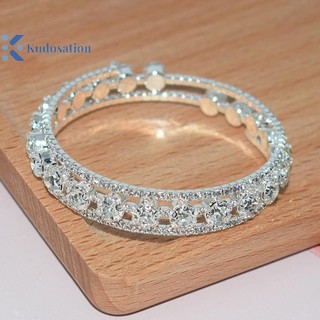 Kudosation Thời Trang Pha Lê Vòng Tay Nữ Cưới Lắc Tay Trang Sức Tay Nhiều Lớp Cô Dâu Kim Cương Giả Vòng Tay
