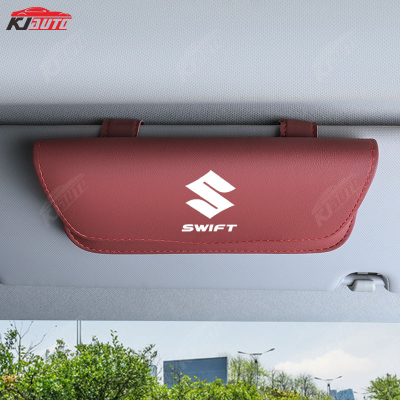 Hộp kính da che nắng Suzuki Swift kèm túi đựng vé/tài liệu