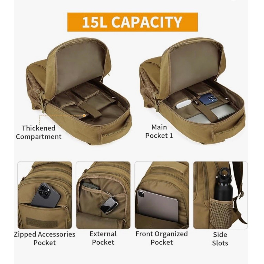 Ba lô chiến thuật mini 15L COMMAN_Military Backpack