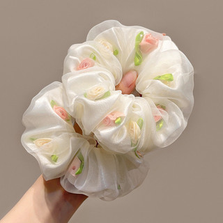 Lưới Hoa Scrunchie Không Hư Tổn, Phù Hợp Tiệc và Hàng Ngày cho Nữ & Bé Gái