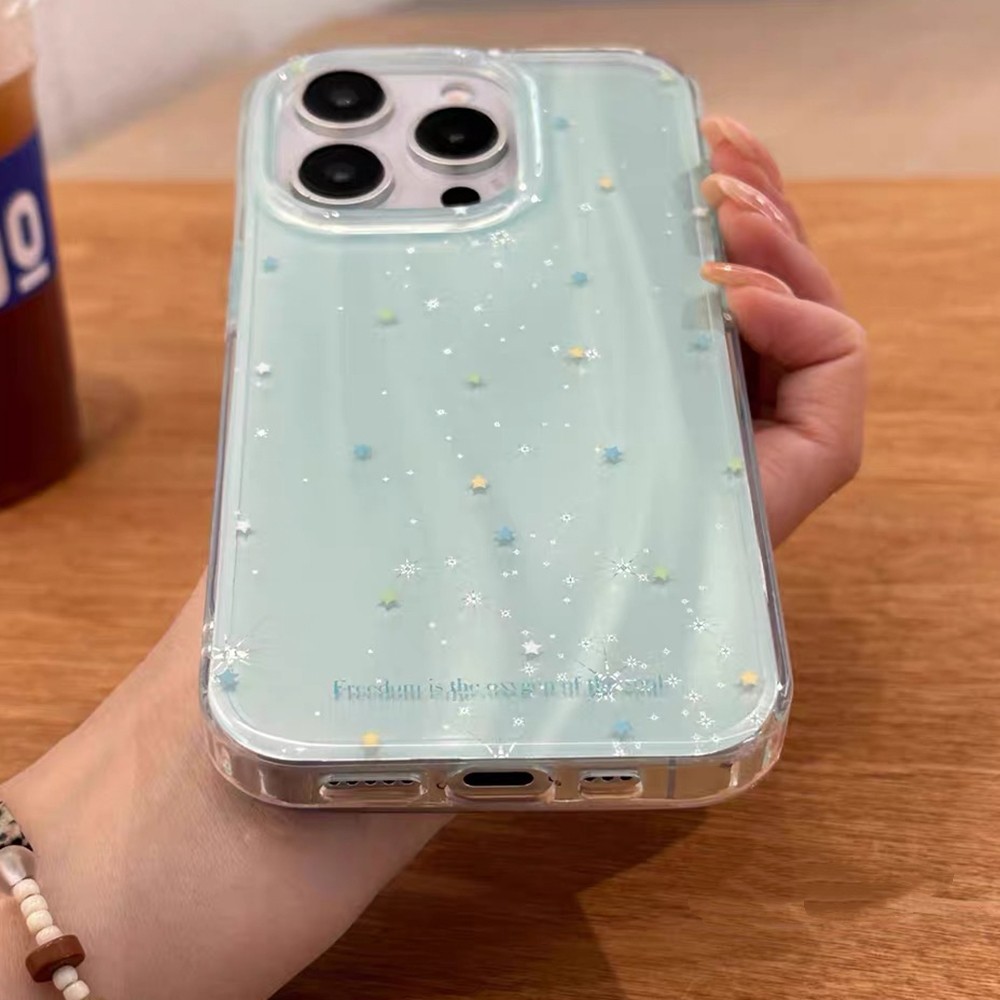 Ốp Điện Thoại Ngôi Sao Cho iPhone 17 Pro Max 17Air 16 Plus 15 14 13 12 11 Vỏ Bảo Vệ Chống Sốc