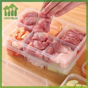 SWEET Trong Suốt 6 Lưới Hộp Bảo Quản Tủ Lạnh Dung Tích Lớn Hộp Bảo Quản Thịt Đông Lạnh Ngăn Thực Phẩm Dụng Cụ Nhà Bếp n