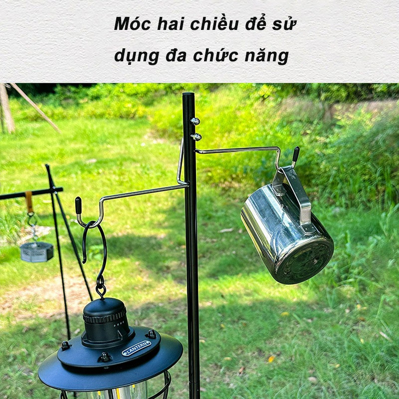 Giá Treo Đèn Camping,Móc Treo Đèn Lồng Cắm Trại Ngoài Trời Bằng Kim Loại Thông Dụng,xoay 270 °