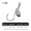 Móc Jigging, Móc Hỗ Trợ 2X Móc Kim Loại Tốc Độ Cao Mạnh Mẽ, Thìa Bền Spinner Vòng Bi Đơn Xoay 1 / 0 2 / 0 3 / 0 Móc Kim Sa Lấp Lánh Xoay Câu Cá