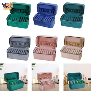 Vòng Tay Hộp Bảo Quản Người Tổ Chức Da PU Nhung Bàn Di Động Lắc Tay Giá Đỡ Cho Đồng Hồ Nhà Vòng Cổ Bông Tai Đính Hôn